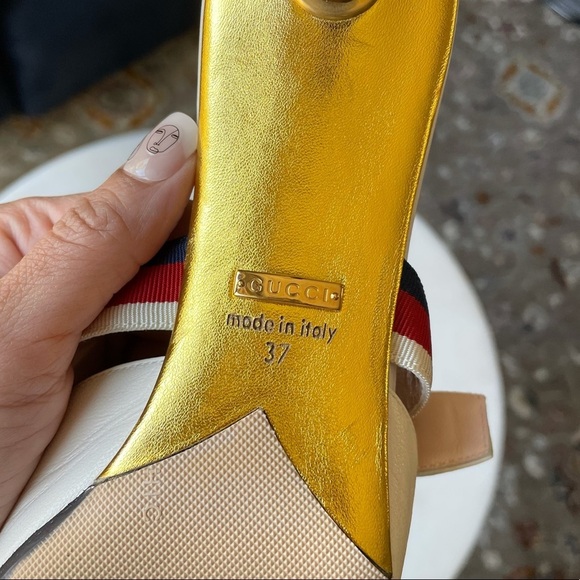 GUCCI Sylvie Web Bamboo Mules - Picture 11 of 11